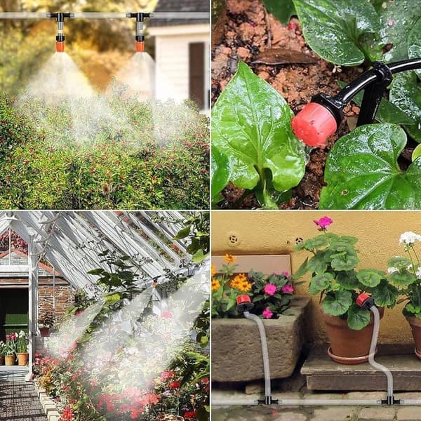 Automatisk drypvandingssystem 158 dele – Micro-Drip Kit til have, græsplæne, planter & landskab
