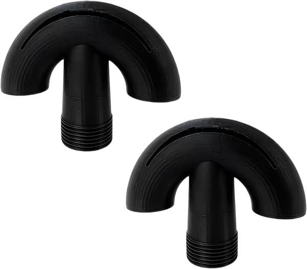 2 stk. 3/4\" gevind poolbeluftningsdyser - ABS springvandshoved til vandbevægelse og dekoration - sort Black