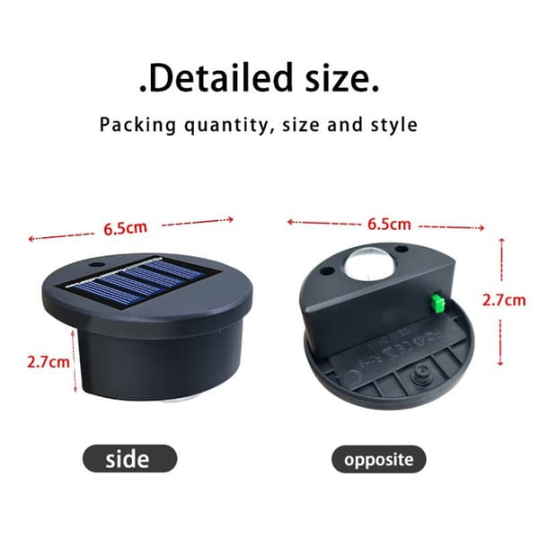 4-pack solcellslampor för poolvägg – vattentäta, automatiska för trappor, veranda, uteplats, utomhusdekor – varmvit Warm light