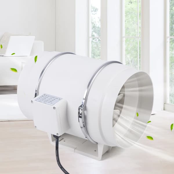 150 mm Kanalventilator - Emhætte til køkken, badeværelse, udsugningsrør, udluftning - Hvid White 150mm