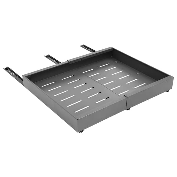 2-pack teleskopisk lådförvaring - Utdragbar enkellagersorganisatör för köksskåp - Grå Gray 2 PCS