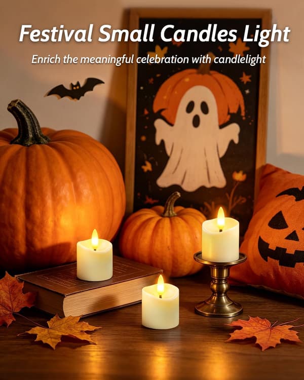 6-pack flameless LED tea lights with remote control and 2/4/6/8H timer, rechargeable candles with charging base for home Wavy