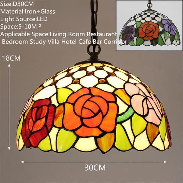 Färgad Glasdesign Hänglampa - Modern LED-krona för Vardagsrum Sovrum Restaurang Bar Hotell Style 2