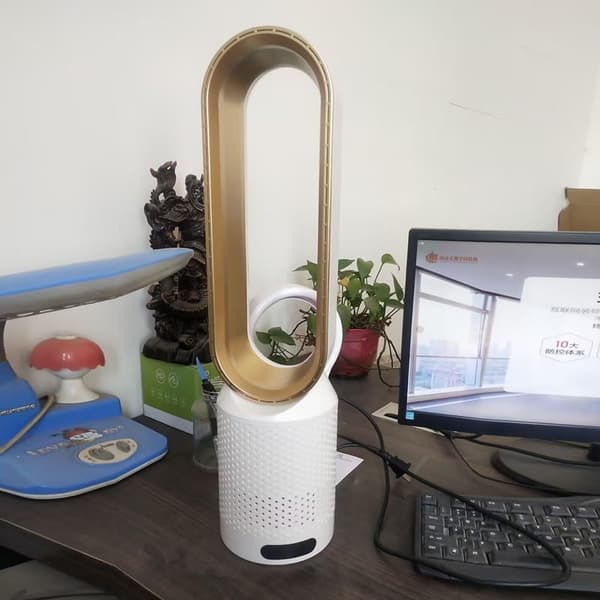 Bladeless køletårnventilator 90 graders oscillation Ultra stille luftcirkulator gulvventilator til hjemmekontor soveværelse Silver