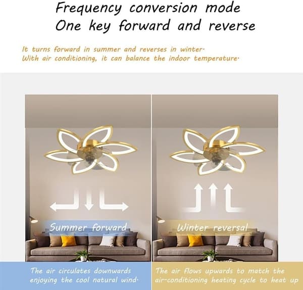 Modern Ceiling Fan 65 cm with Adjustable LED Lighting, 6 Speeds and Remote Control for Indoor Use Black 78cm