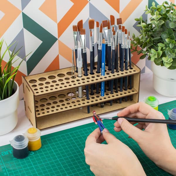 Penselholder – Stor Kapacitet, Organizer til Pensler og Kunstmaterialer