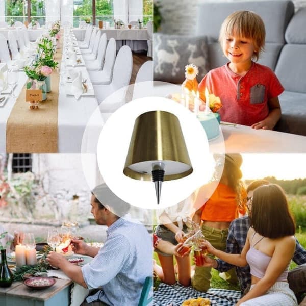 Ladattava lampunvarjostin pullolle Guld