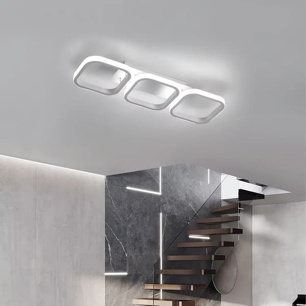 78 cm Diameter Moderne LED Loftlampe - 32W 6000K Hvidt Lys, Flush Mount til Stue