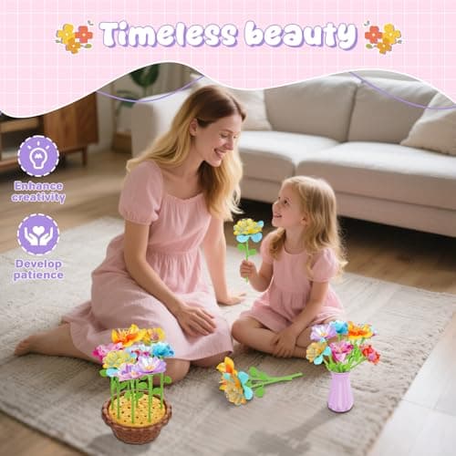 Creative Flower Fabric Set for Children Ages 4-8 | Educational Toy & Craft Workshop with Ready-Made Materials