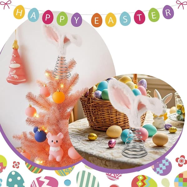 Rabbit Ears Easter Topper – Decorative Tree Toppers and Easter Ornaments, Festive Easter Decoration for Kids and Adults