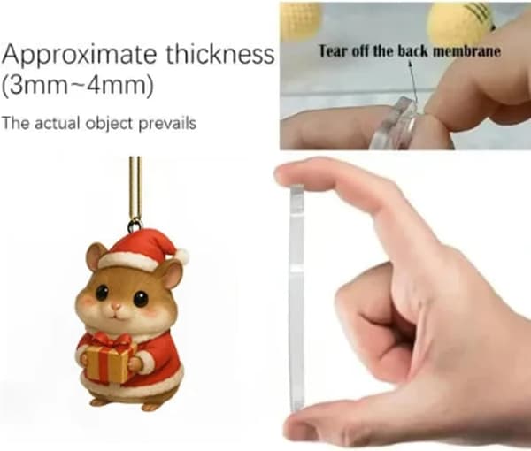 Adventskalender 2026 Hamster – 24 Dagars Julkalender med 2D Akryl Hamsterprydnader