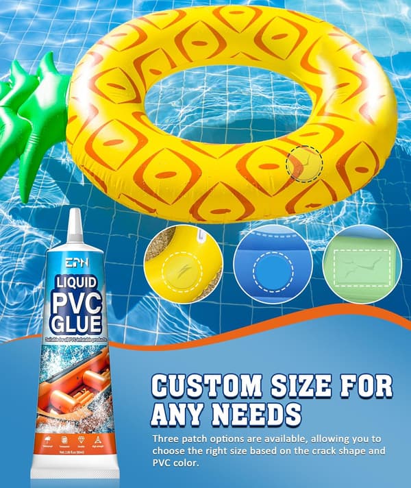2 STK PVC Reparationslim, Vandtæt Klæbemiddel til Pool Liners, Oppusteligt Legetøj, Rør og Teltreparationer 2x100ml
