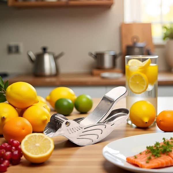 Rustfri Citruspresser – Fugleformet Manuel Juicer til Citron, Appelsin, Lime & Granatæble | Håndholdt Juicepresser