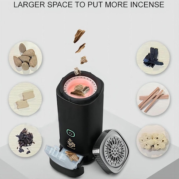 Aromadiffusor aroma diffuser Elektrisk Elektrisk aromalampa Med kryddlåda-Grå