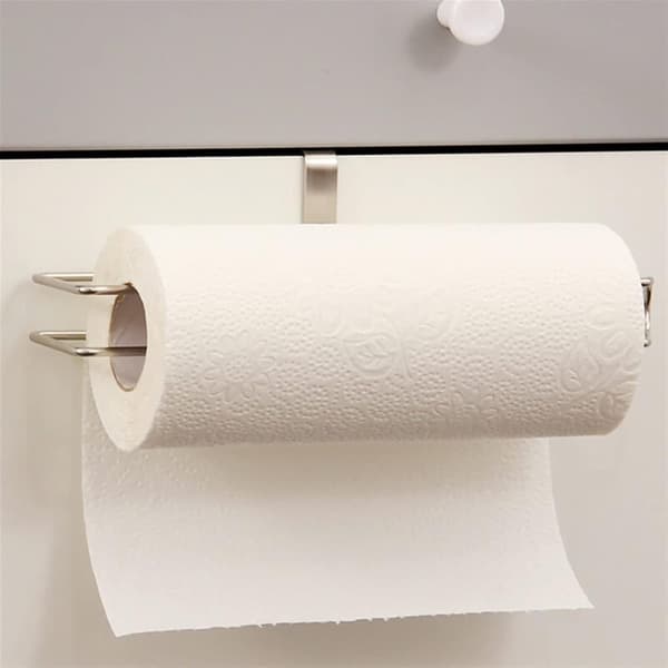 Kitchen Roll Holder Hanging, Stainless Steel Paper Roll Holder grå