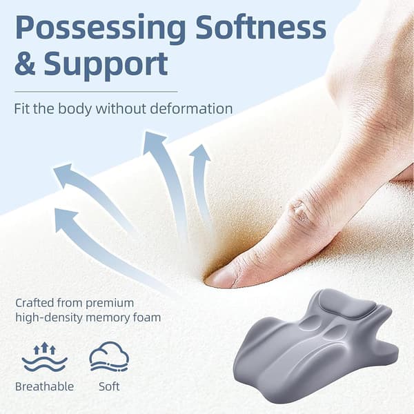 Wedge pillow memory foam with 27° angle, contoured support pillow for back, neck and comfortable rest Green 59x46x24cm
