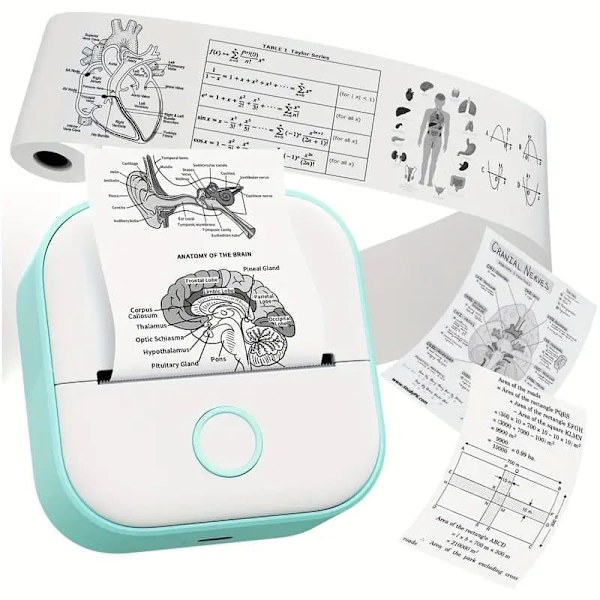 Termisk printer – Mini etiketprinter med Bluetooth, 50 mm etiketpapir, trådløs til iPhone, iPad og Android