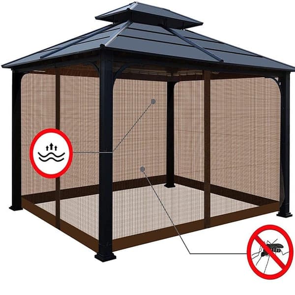 Mosquito Net for Garden Gazebo, Universal Replacement Mosquito Net for Gazebo