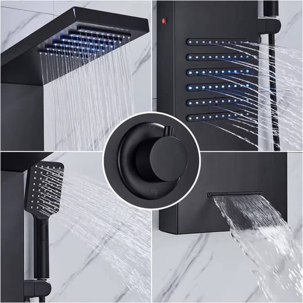 LED Vattenfall Duschkolonn - Hydromassage, Regnfallskaskad, Väggblandare, Badspa-system - Stil 1