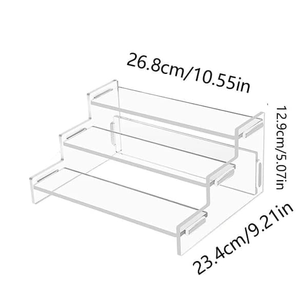 3-Tier Acrylic Display Stand - Clear Cupcake Stand & Perfume Organizer