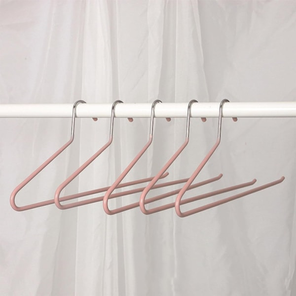 Galge/Byxhängare  i Metall, Klädhängare Platsbesparande Design, Garderob Organizer 5-Pack Apricot
