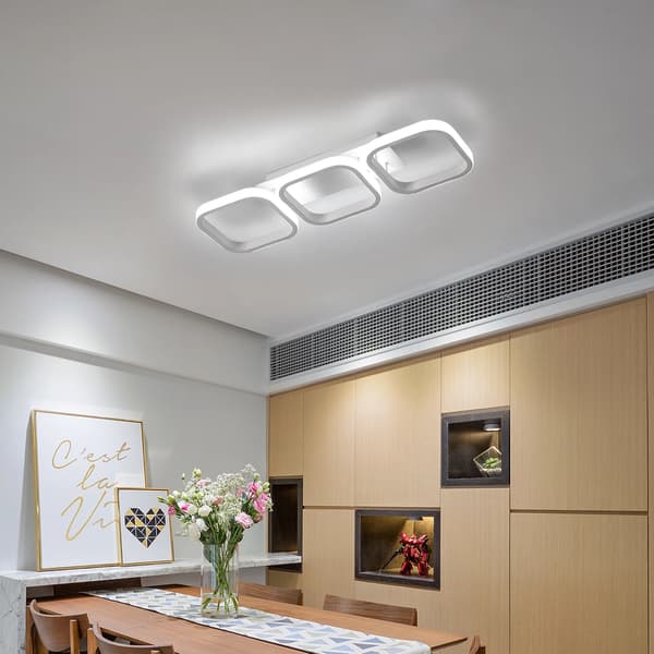 78 cm Diameter Moderne LED Loftlampe - 32W 6000K Hvidt Lys, Flush Mount til Stue