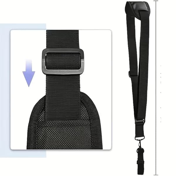 2-pak Justerbart Græsslåningsbælte – Ergonomiske Skulderstropper med Metalklips, Holdbart Materiale, Behagelig Pasform og Ryglæn