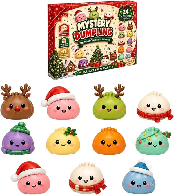 Julekalender 2026 – 24 dage med Squishy- og stressbolde, bløde fidget-legetøj og overraskelser