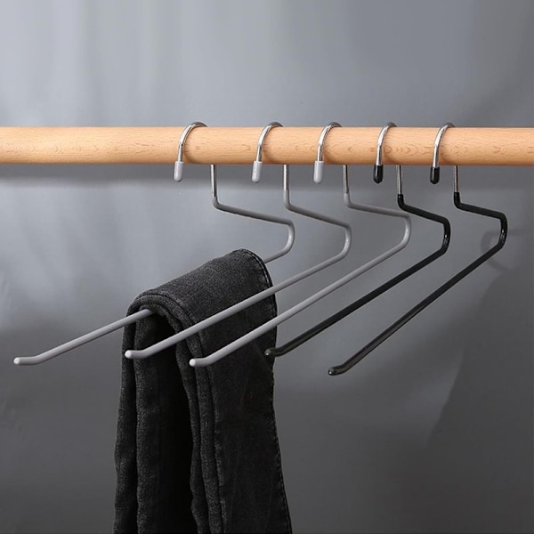 Galge/Byxhängare  i Metall, Klädhängare Platsbesparande Design, Garderob Organizer 5-Pack Gray 