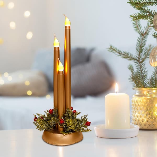 Flameless LED Tealights, Waterproof with Realistic Flickering Flame for Table Decoration, Garden and Patio Silver