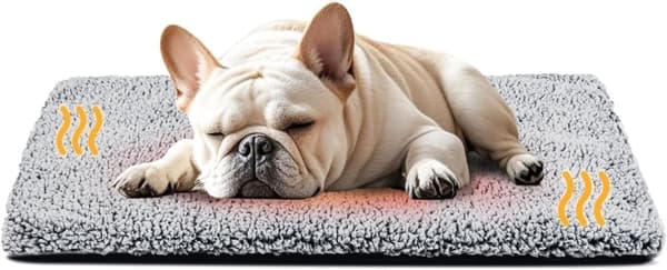 Self-Heating Cat Bed / Dog Bed 40/50/60cm – Heating Mat with Thermal Foil, Removable and Non-Slip Bottom grå 60x90cm