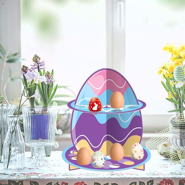 Rustic Easter Egg Tray for the Table - Easter Decorations and Party Supplies, Perfect Centerpiece for Kitchen and Party
