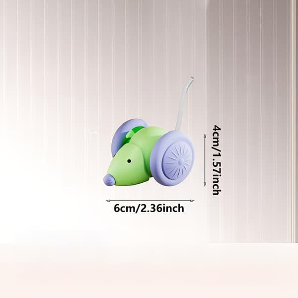 Interactive Cat Toy with Glowing Tail & Automatic Movement - USB-Powered Smart Motion Sensor Green & Purple