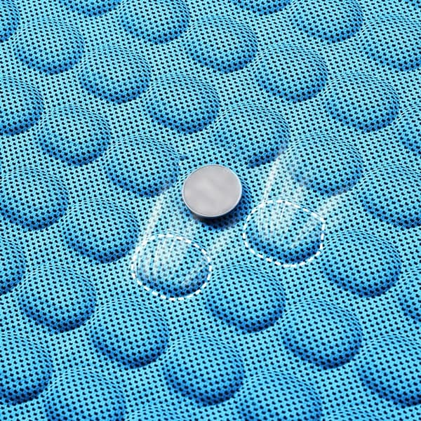 3D Gel Kølepude til sæde - Åndbar ventileret TPR-overflade til bil, kontor, hjem - Blå 38x38cm Blue