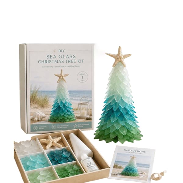 DIY Havsglas Julgranspysselkit - Serie E, Gör-din-egen Juldekoration Style 5