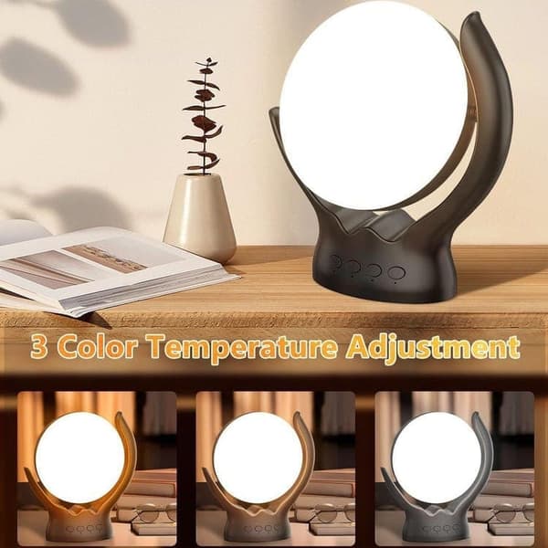 Rotationsbar lysterapi lampe 10.000 lux – 3 farvetemperaturer, 5 lysstyrkeniveauer, 4 timerfunktioner sort