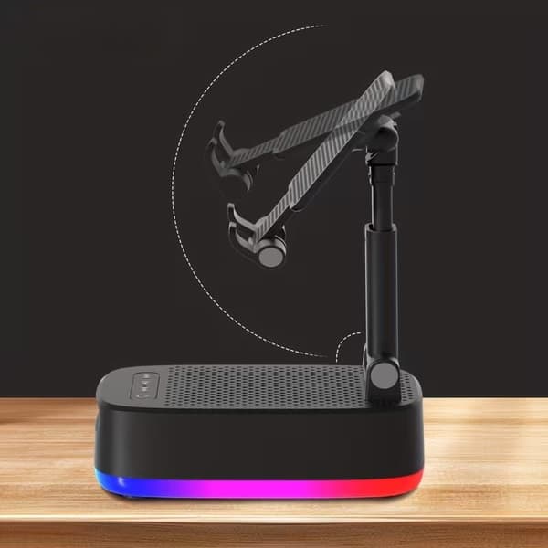 Wireless Bluetooth Speaker 6W, Compact Stereo with RGB Light, USB-C and Non-Slip Base
