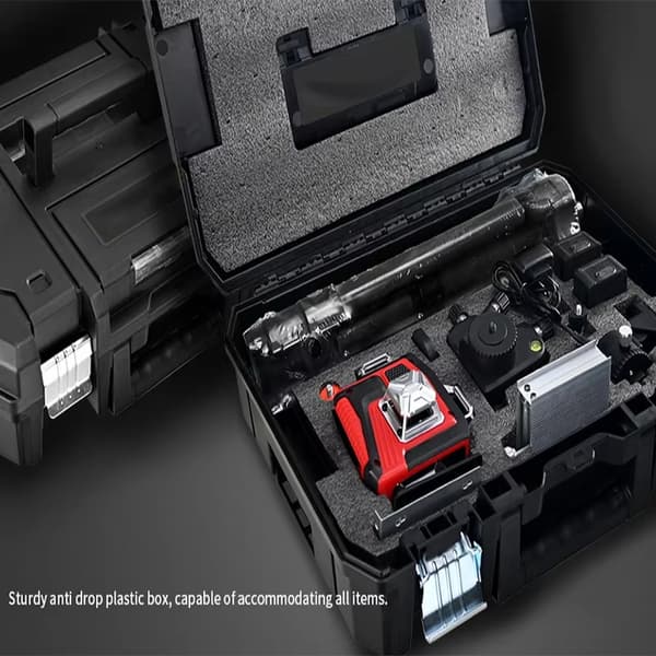 4D Pro Laserniveau - 16 Linjer, Stofpose + Stativ, Grøn Stråle, 3° Hold til Byggeplads S1