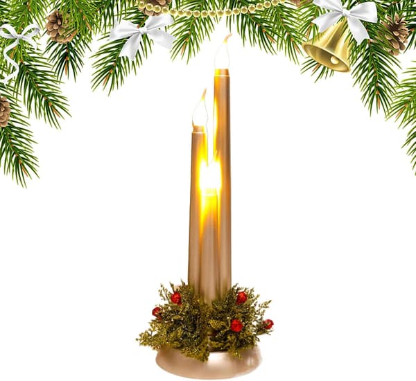 Flameless LED Tealights, Waterproof with Realistic Flickering Flame for Table Decoration, Garden and Patio Silver