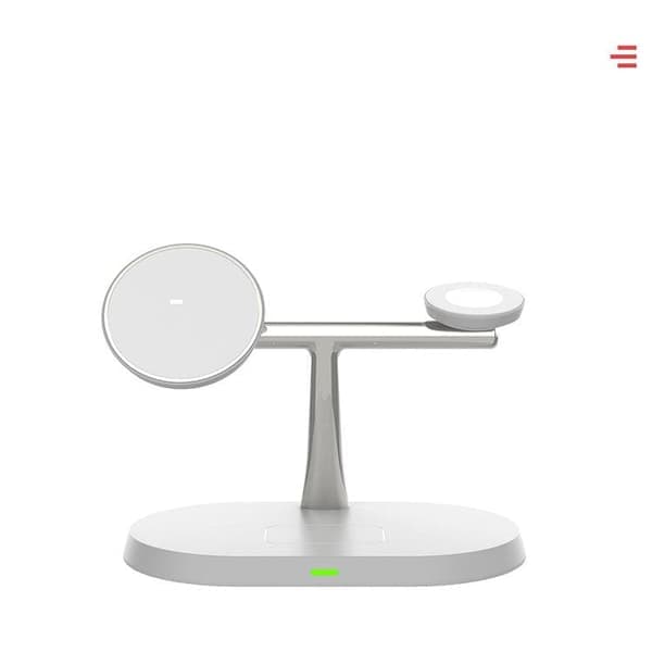 Trådløs 3-i-1 Magnetisk Ladestation hvid