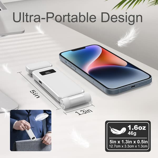 Rechargeable Reading Light with Clip and Battery Indicator, 5 Brightness Levels for Night Reading in Bed vit