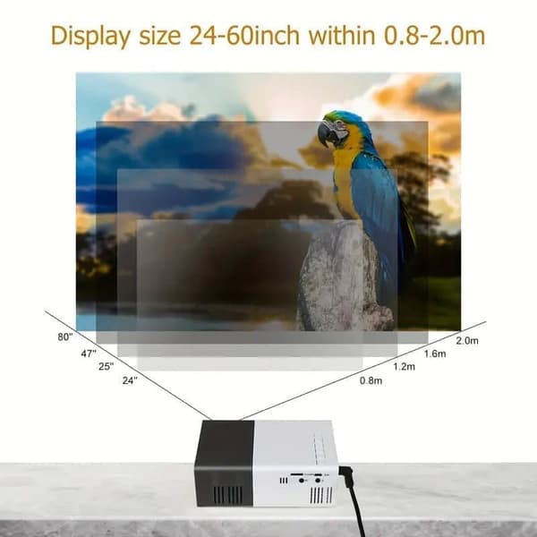Mini Projektor 1080P HD med 3D Teknologi – USB/AV/IOS/Android Kompatibel