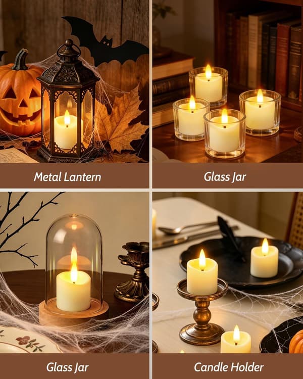 6-pack flameless LED tea lights with remote control and 2/4/6/8H timer, rechargeable candles with charging base for home Wavy
