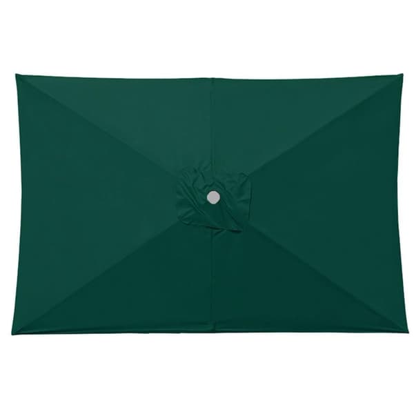 Erstatningsskærm til rektangulær parasol - 2x3 m (6,5x10 fod), 6 ribber i polyester (Uden stativ) Green