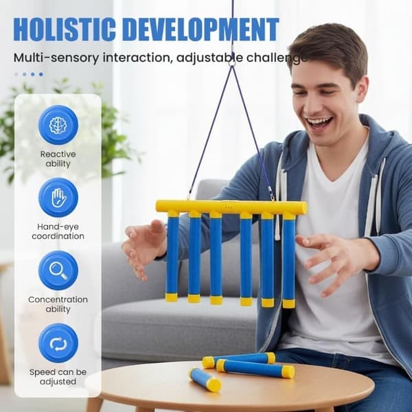Reflexleksak Reaktionsspel – Hand-öga-koordination och snabbhetsträning Blue With remote control