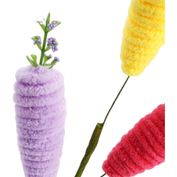 Easter Decoration Carrot Picks 6-Pack – DIY Easter Ornaments for Bouquets, Easter Trees & Tables, Spring Party Decor Home B