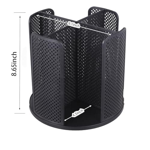 360° Rotating Cup & Lid Dispenser – 4 Compartments for Disposable Cups 3-16oz | Compact Countertop Model for Cafe, Office & Home