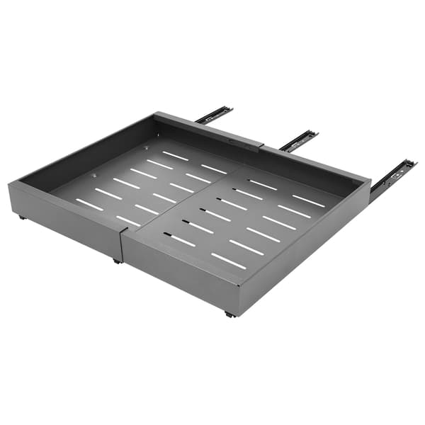 2-pack teleskopisk lådförvaring - Utdragbar enkellagersorganisatör för köksskåp - Grå Gray 2 PCS