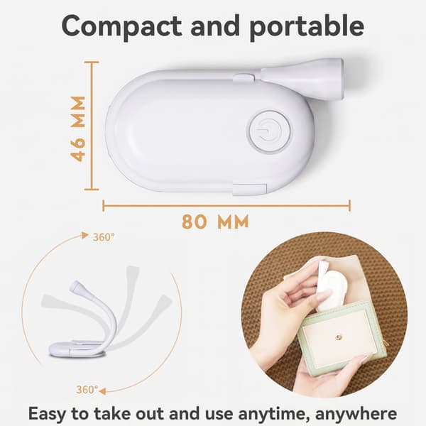 LED Book Light with Clip, Rechargeable, 3 Color Temperatures and Stepless Dimming for Reading in Bed and on the Go White 1-PACK