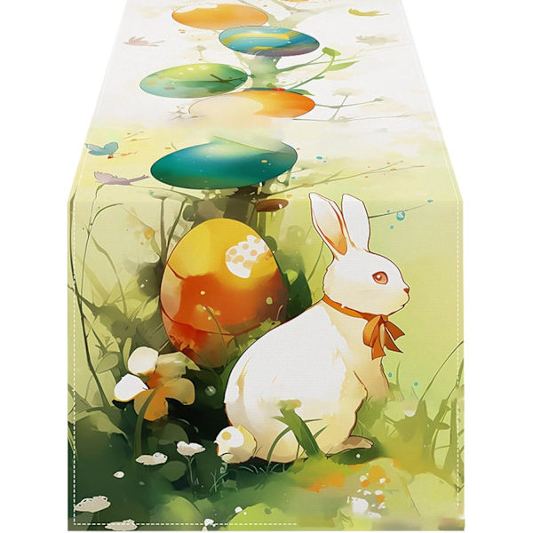 Easter Table Runner 33x183cm – Table Runner with Easter Eggs, Easter Decoration & Spring Decoration for Kitchen and Dining Room ZQ-362